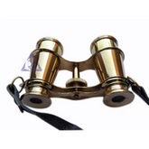 Brass Vintage Victorian 4 inch Binoculars with Leather Belt BP07